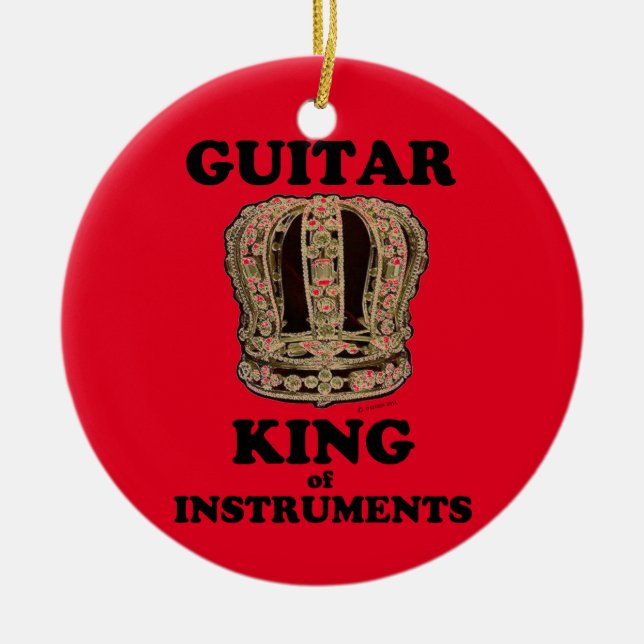 Gitarre King of Instruments Keramik Ornament (Vorne)