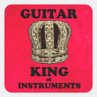 Gitarre King of Instruments Square Sticker