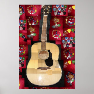 Gitarre-Liebe Poster