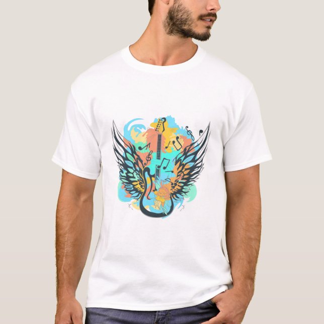 Gitarre-Liebe T-Shirt (Vorderseite)