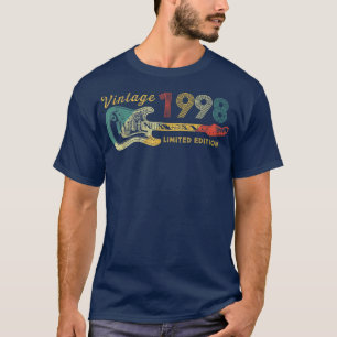 Gitarre Lover 24 Jahre Alte Geschenke Vintag 1998 T-Shirt
