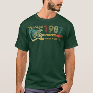 Gitarre Lover 35 Jahre Alte Geschenke Vintag 1987 T-Shirt