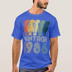 Gitarre Lover 36 Jahre Alte Geschenke Vintag 1986 T-Shirt
