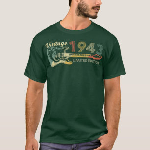 Gitarre Lover 79 Jahre alt Vintag 1943 Limited Edi T-Shirt