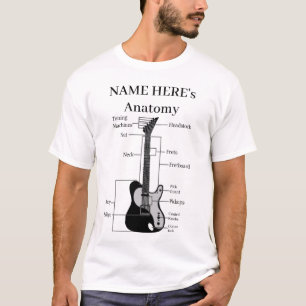 Gitarre Lover Anatomie einer Gitarre T-Shirt