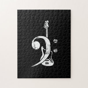 Gitarre Lover  Bass Clef Bass Gitarre Puzzle