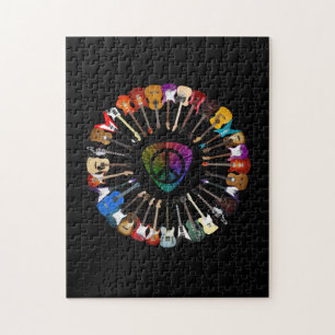 Gitarre Lover Gitarrenvielfalt Puzzle