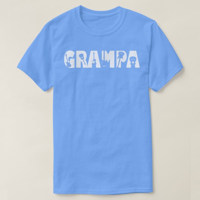 Gitarre Lover Gitarrist Grampa Funny Music Fathers T-Shirt (Design vorne)