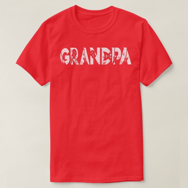 Gitarre Lover Gitarrist Grandpa Funny Music Father T-Shirt (Design vorne)