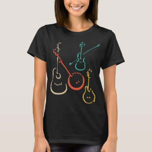 Gitarre Lover Gitarrist Retro bluegrass mandolin g T-Shirt