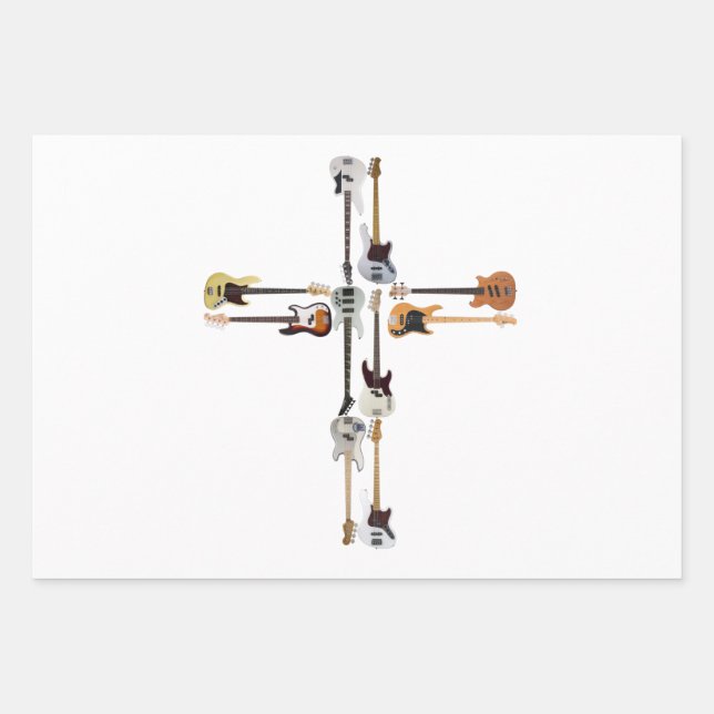 Gitarre Lover| Guitar Cross Geschenk Geschenkpapier Set (Vorderseite)