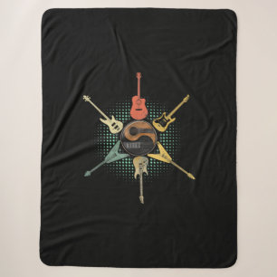 Gitarre Lover Retro Style Geschenk für Gitarris Sherpadecke