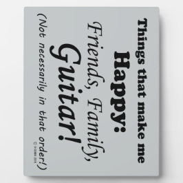 Gitarre macht mich glücklich fotoplatte