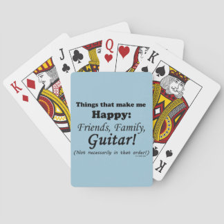 Gitarre macht mich glücklich spielkarten