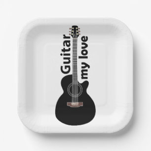 Gitarre Meine Liebe Gitarre Musikalische Party Pappteller