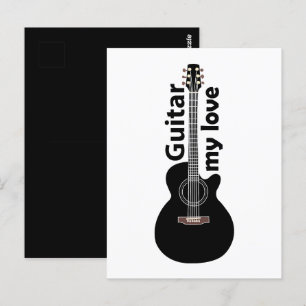 Gitarre Meine Liebe Gitarre Postkarte