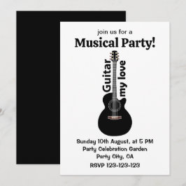 Gitarre meiner Liebe Gitarre Einladung