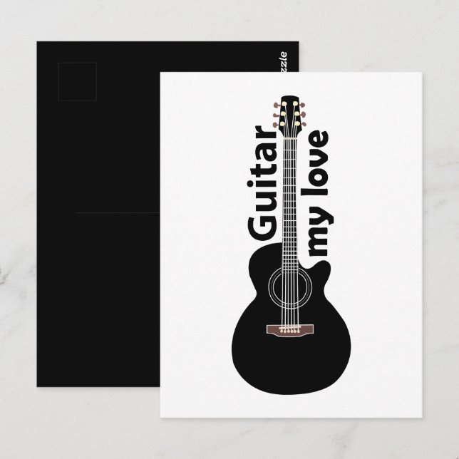 Gitarre meiner Liebe Gitarre Postkarte (Vorne/Hinten)