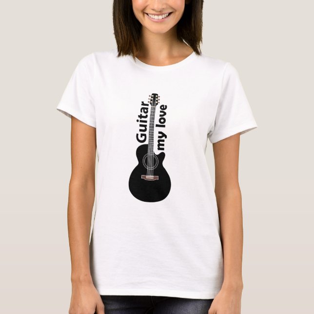 Gitarre meiner Liebe Gitarre T-Shirt (Vorderseite)