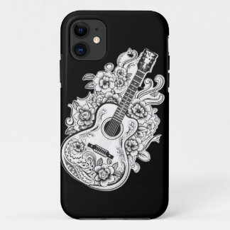 Gitarre Melody: Blumengitarre-Farbseite Case-Mate iPhone Hülle