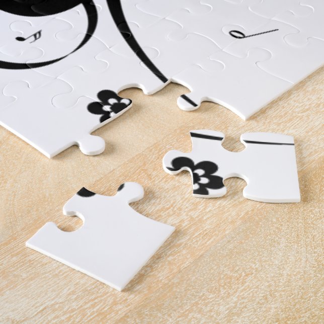 Gitarre mit musikalischen Noten Puzzle (Seite)