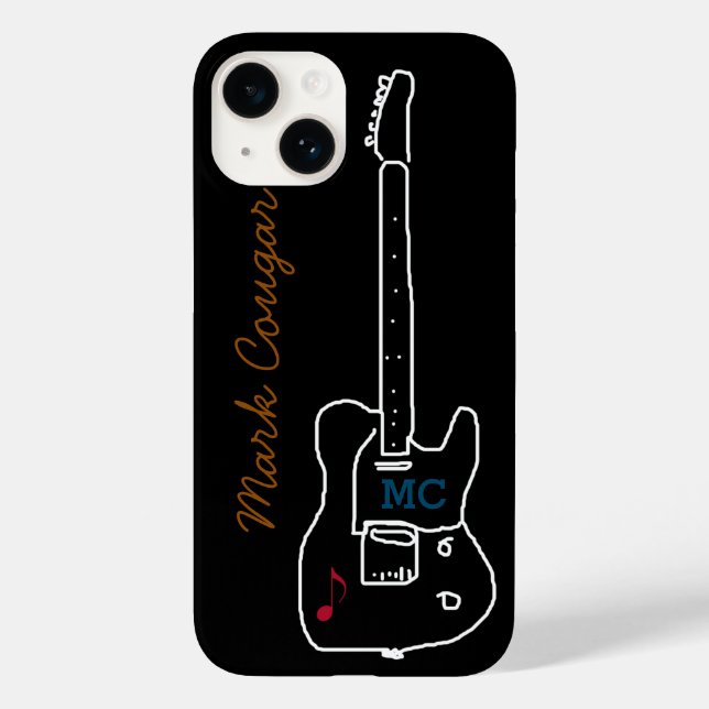 Gitarre mit Namen Case-Mate iPhone Hülle (Rückseite)