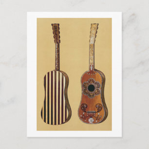 Gitarre mit Perlmutt, aus "Musical Postkarte