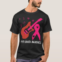 Gitarre mit rosa Ribbon Brustkrebs Bewusstsein