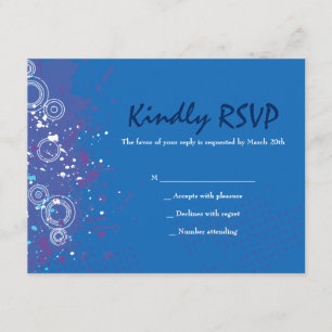Gitarre Musical Bar Bat Mitzvah Reply RSVP Karte
