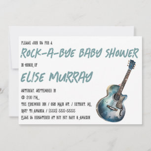 Gitarre, Musik, Baby-Dusche Rock-A-Bye Einladung