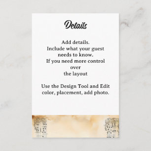 Gitarre-Musiknoten-Blume Begleitkarte