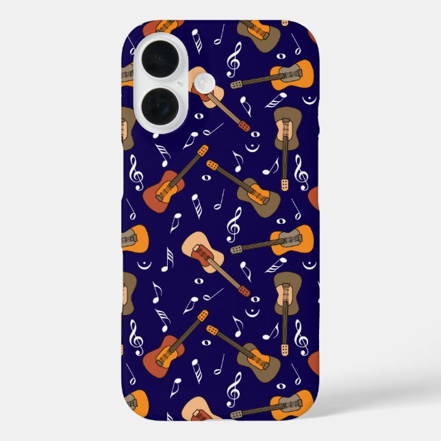 Gitarre Musiknoten Muster Case-Mate iPhone Hülle (Rückseite)