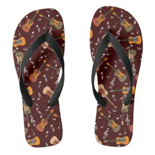 Gitarre Musiknoten Muster Flip Flops