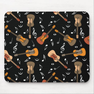 Gitarre Musiknoten Muster Mousepad