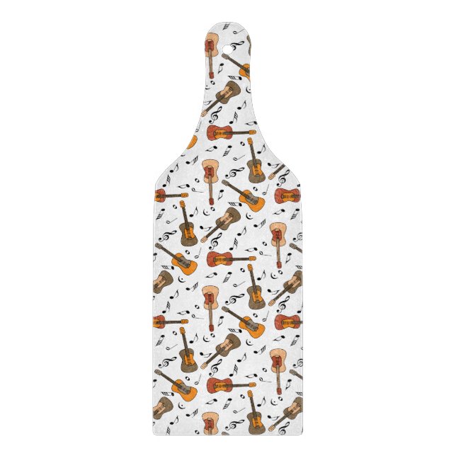 Gitarre Musiknoten Muster Schneidebrett (Vorderseite)