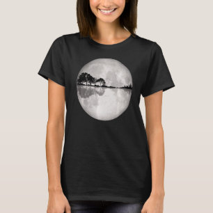 Gitarre Nature Moon Retro Style Gitarrist T-Shirt