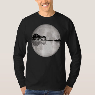 Gitarre Nature Moon Retro Style Gitarrist T-Shirt