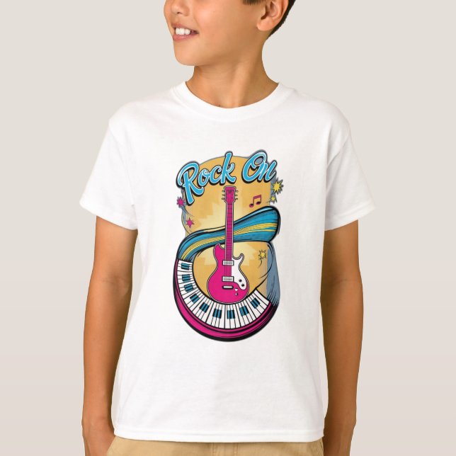 Gitarre oder elektrisches Klavier T-Shirt (Vorderseite)