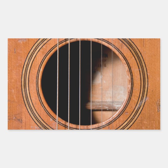 Gitarre Rechteckiger Aufkleber (Vorderseite)