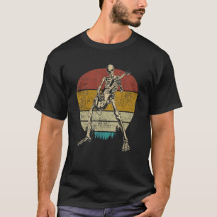 Gitarre Retro Skeleton spielt Gitarre T-Shirt