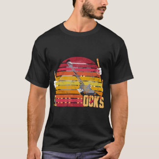 Gitarre Retro-Stil Vintage-Musiker Musik E-Gitarre T-Shirt