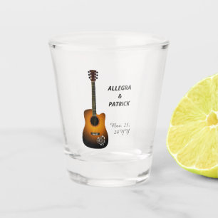 Gitarre Rhinestones Herzmusik Gastgeschenk Hochzei Schnapsglas