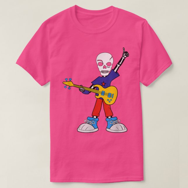 Gitarre Rockstar Skeleton I Music I Rock Music T-S T-Shirt (Design vorne)