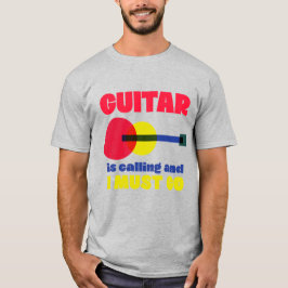 Gitarre ruft das Funny Guitar Shirt für Männer an