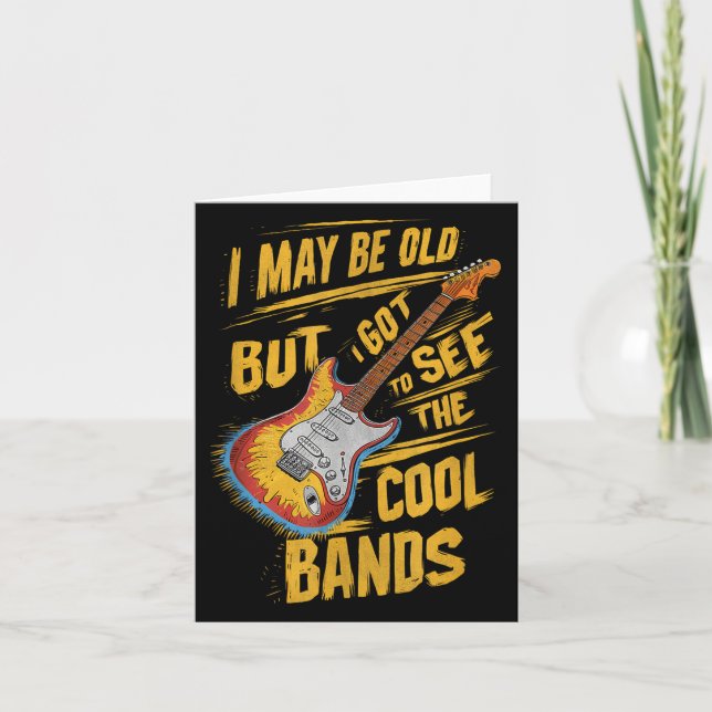 Gitarre Shirt für Großvater Funny Vater Gitarre Ge Karte (Vorderseite)