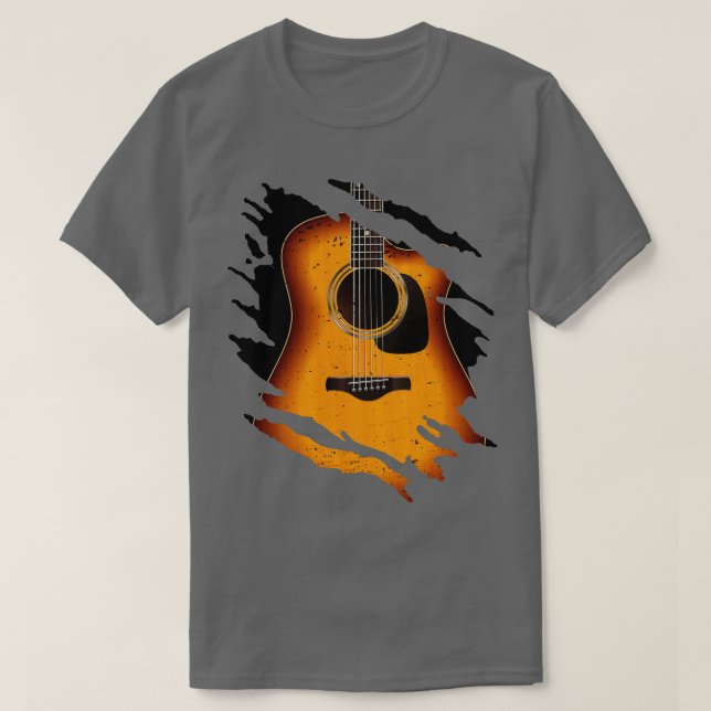 Gitarre Shirt Gitarre Acoustic Music Shirt Gitarri (Design vorne)