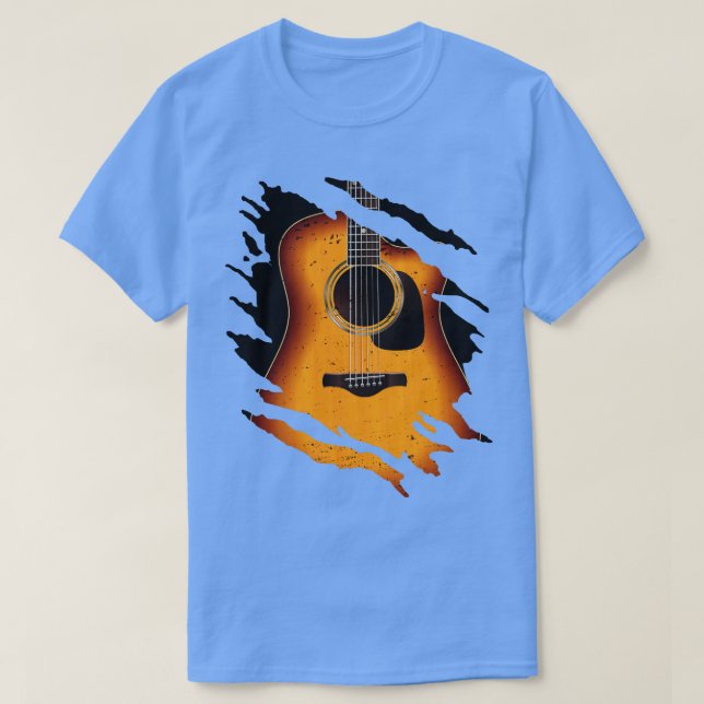 Gitarre Shirt Gitarre Acoustic Music Shirt Gitarri (Design vorne)