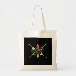 Gitarre Shirt. Retro-Stil, Geschenk für Gitarrist Tragetasche