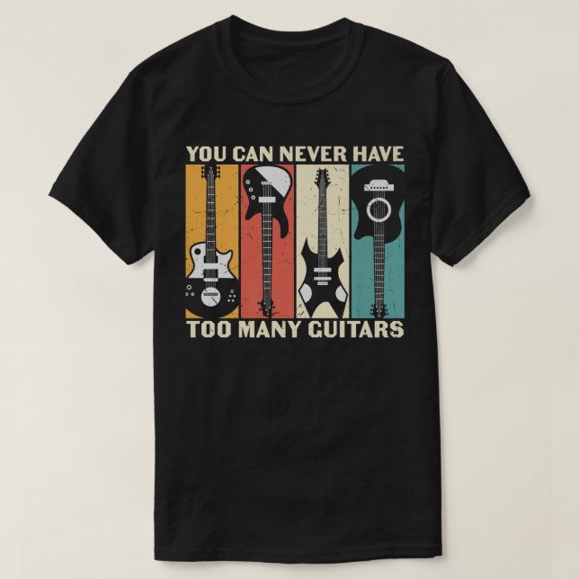 Gitarre-Shirt T-Shirt (Design vorne)