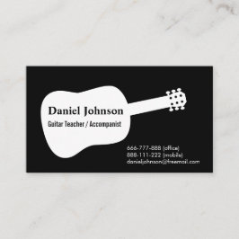Gitarre Silhouette Musician Business Cards Visitenkarte
